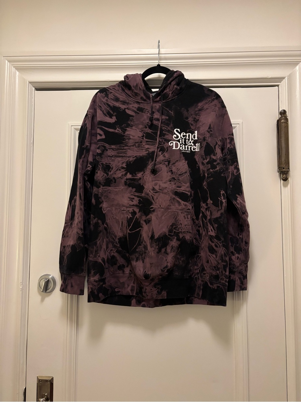 Send It To Darrell Tie-Dye Hoodie - Purple/Black